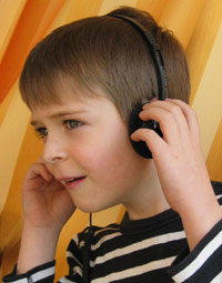 Listening station for children